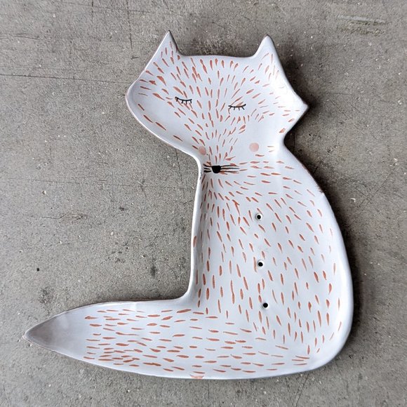 Anthropologie Deep Sleep Ceramic Fox Tricket Tray - Picture 2 of 9